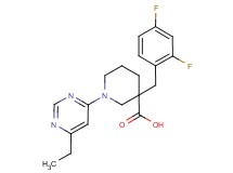 3-(2,4-difluorobenzyl)-1-(6-ethylpyrimidin-4-yl)piperidine-3-carboxylic acid