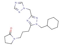 1-{3-[1-(cyclohexylmethyl)-3-(1H-1,2,4-triazol-1-ylmethyl)-1H-1,2,4-triazol-5-yl]propyl}pyrrolidin-2-one