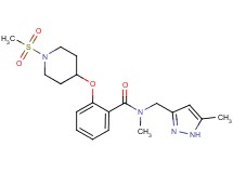 N-methyl-N-[(5-methyl-1H-pyrazol-3-yl)methyl]-2-{[1-(methylsulfonyl)-4-piperidinyl]oxy}benzamide