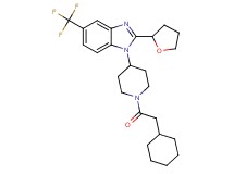 1-[1-(cyclohexylacetyl)-4-piperidinyl]-2-(tetrahydro-2-furanyl)-5-(trifluoromethyl)-1H-benzimidazole
