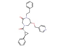 4-{[(1R*,2R*)-2-phenylcyclopropyl]carbonyl}-1-(2-phenylethyl)-6-(4-pyridinylmethoxy)-1,4-diazepan-2-one