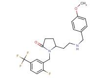 1-[2-fluoro-5-(trifluoromethyl)benzyl]-5-{2-[(4-methoxybenzyl)amino]ethyl}-2-pyrrolidinone