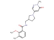 2-methoxy-3-methyl-N-{[1-(1-methyl-6-oxo-1,6-dihydro-4-pyridazinyl)-3-pyrrolidinyl]methyl}benzamide
