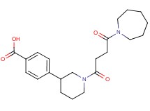 4-[1-(4-azepan-1-yl-4-oxobutanoyl)piperidin-3-yl]benzoic acid