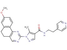 1-(8-methoxy-5,6-dihydrobenzo[h]quinazolin-2-yl)-5-methyl-N-[2-(4-pyridinyl)ethyl]-1H-pyrazole-4-carboxamide