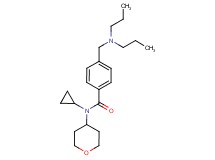 N-cyclopropyl-4-[(dipropylamino)methyl]-N-(tetrahydro-2H-pyran-4-yl)benzamide