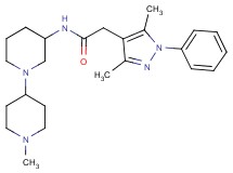 2-(3,5-dimethyl-1-phenyl-1H-pyrazol-4-yl)-N-(1'-methyl-1,4'-bipiperidin-3-yl)acetamide