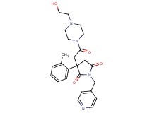 3-{2-[4-(2-hydroxyethyl)-1-piperazinyl]-2-oxoethyl}-3-(2-methylphenyl)-1-(4-pyridinylmethyl)-2,5-pyrrolidinedione
