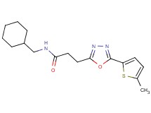 N-(cyclohexylmethyl)-3-[5-(5-methyl-2-thienyl)-1,3,4-oxadiazol-2-yl]propanamide