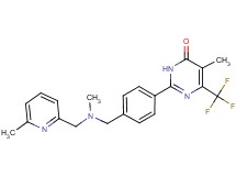 5-methyl-2-[4-({methyl[(6-methyl-2-pyridinyl)methyl]amino}methyl)phenyl]-6-(trifluoromethyl)-4(3H)-pyrimidinone bis(trifluoroacetate)