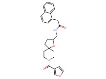 N-{[8-(3-furoyl)-1-oxa-8-azaspiro[4.5]dec-2-yl]methyl}-2-(1-naphthyl)acetamide