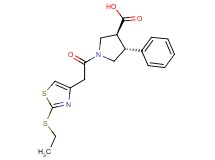 (3S*,4R*)-1-{[2-(ethylthio)-1,3-thiazol-4-yl]acetyl}-4-phenylpyrrolidine-3-carboxylic acid