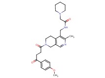 N-({7-[4-(4-methoxyphenyl)-4-oxobutanoyl]-3-methyl-5,6,7,8-tetrahydro-2,7-naphthyridin-4-yl}methyl)-2-(1-piperidinyl)acetamide