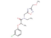 2-(3-chlorophenoxy)-N-ethyl-N-{[3-(methoxymethyl)-1,2,4-oxadiazol-5-yl]methyl}propanamide