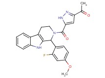 1-(5-{[1-(2-fluoro-4-methoxyphenyl)-1,3,4,9-tetrahydro-2H-beta-carbolin-2-yl]carbonyl}-1H-pyrazol-3-yl)ethanone