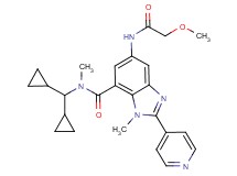 N-(dicyclopropylmethyl)-5-[(methoxyacetyl)amino]-N,1-dimethyl-2-(4-pyridinyl)-1H-benzimidazole-7-carboxamide