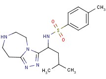 4-methyl-N-[3-methyl-1-(6,7,8,9-tetrahydro-5H-[1,2,4]triazolo[4,3-d][1,4]diazepin-3-yl)butyl]benzenesulfonamide