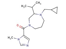1-(cyclopropylmethyl)-2-isopropyl-4-[(1-methyl-1H-imidazol-5-yl)carbonyl]-1,4-diazepane