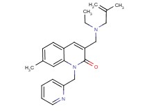 3-{[ethyl(2-methyl-2-propen-1-yl)amino]methyl}-7-methyl-1-(2-pyridinylmethyl)-2(1H)-quinolinone