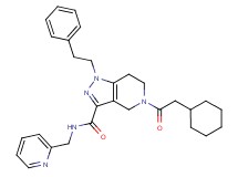 5-(cyclohexylacetyl)-1-(2-phenylethyl)-N-(2-pyridinylmethyl)-4,5,6,7-tetrahydro-1H-pyrazolo[4,3-c]pyridine-3-carboxamide