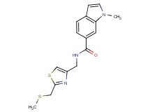 1-methyl-N-({2-[(methylthio)methyl]-1,3-thiazol-4-yl}methyl)-1H-indole-6-carboxamide