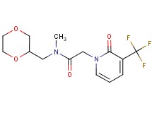 N-(1,4-dioxan-2-ylmethyl)-N-methyl-2-[2-oxo-3-(trifluoromethyl)pyridin-1(2H)-yl]acetamide