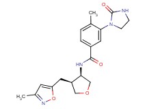 4-methyl-N-{(3R*,4S*)-4-[(3-methyl-5-isoxazolyl)methyl]tetrahydro-3-furanyl}-3-(2-oxo-1-imidazolidinyl)benzamide