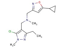 1-(5-chloro-3-ethyl-1-methyl-1H-pyrazol-4-yl)-N-[(5-cyclopropylisoxazol-3-yl)methyl]-N-methylmethanamine
