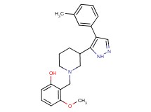 3-methoxy-2-({3-[4-(3-methylphenyl)-1H-pyrazol-5-yl]-1-piperidinyl}methyl)phenol