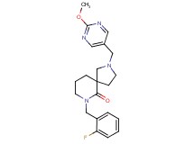 7-(2-fluorobenzyl)-2-[(2-methoxy-5-pyrimidinyl)methyl]-2,7-diazaspiro[4.5]decan-6-one
