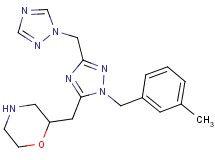2-{[1-(3-methylbenzyl)-3-(1H-1,2,4-triazol-1-ylmethyl)-1H-1,2,4-triazol-5-yl]methyl}morpholine