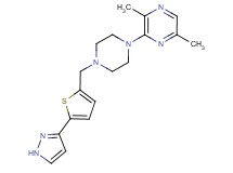 2,5-dimethyl-3-(4-{[5-(1H-pyrazol-3-yl)-2-thienyl]methyl}piperazin-1-yl)pyrazine
