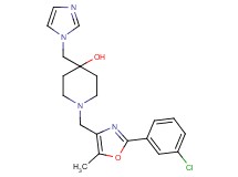 1-{[2-(3-chlorophenyl)-5-methyl-1,3-oxazol-4-yl]methyl}-4-(1H-imidazol-1-ylmethyl)piperidin-4-ol