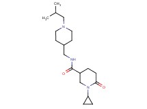 1-cyclopropyl-N-[(1-isobutyl-4-piperidinyl)methyl]-6-oxo-3-piperidinecarboxamide