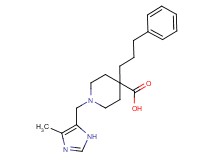 1-[(4-methyl-1H-imidazol-5-yl)methyl]-4-(3-phenylpropyl)piperidine-4-carboxylic acid