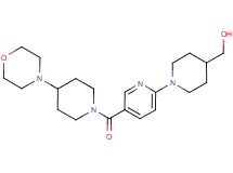 (1-{5-[(4-morpholin-4-ylpiperidin-1-yl)carbonyl]pyridin-2-yl}piperidin-4-yl)methanol