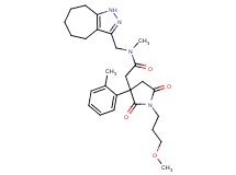N-(1,4,5,6,7,8-hexahydrocyclohepta[c]pyrazol-3-ylmethyl)-2-[1-(3-methoxypropyl)-3-(2-methylphenyl)-2,5-dioxo-3-pyrrolidinyl]-N-methylacetamide