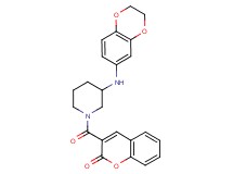 3-{[3-(2,3-dihydro-1,4-benzodioxin-6-ylamino)-1-piperidinyl]carbonyl}-2H-chromen-2-one