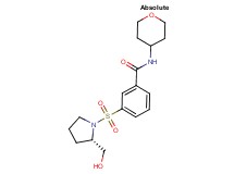 3-{[(2S)-2-(hydroxymethyl)pyrrolidin-1-yl]sulfonyl}-N-(tetrahydro-2H-pyran-4-yl)benzamide