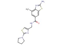2-amino-4-methyl-N-[(2-pyrrolidin-1-yl-1,3-thiazol-4-yl)methyl]-1,3-benzothiazole-6-carboxamide