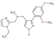 1-[3-(2,4-dimethoxyphenyl)-1H-pyrazol-4-yl]-N-[(1-ethyl-1H-imidazol-2-yl)methyl]-N-methylmethanamine