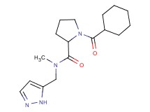1-(cyclohexylcarbonyl)-N-methyl-N-(1H-pyrazol-5-ylmethyl)pyrrolidine-2-carboxamide