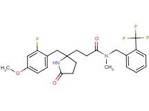 3-[2-(2-fluoro-4-methoxybenzyl)-5-oxo-2-pyrrolidinyl]-N-methyl-N-[2-(trifluoromethyl)benzyl]propanamide