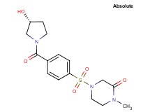 4-[(4-{[(3R)-3-hydroxy-1-pyrrolidinyl]carbonyl}phenyl)sulfonyl]-1-methyl-2-piperazinone