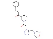 1-(1-{[5-(4-morpholinylmethyl)-1H-tetrazol-1-yl]acetyl}-3-piperidinyl)-3-phenyl-1-propanone