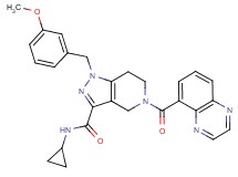 N-cyclopropyl-1-(3-methoxybenzyl)-5-(5-quinoxalinylcarbonyl)-4,5,6,7-tetrahydro-1H-pyrazolo[4,3-c]pyridine-3-carboxamide