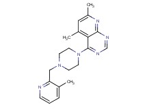 5,7-dimethyl-4-{4-[(3-methylpyridin-2-yl)methyl]piperazin-1-yl}pyrido[2,3-d]pyrimidine