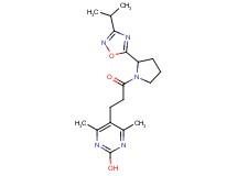 5-{3-[2-(3-isopropyl-1,2,4-oxadiazol-5-yl)-1-pyrrolidinyl]-3-oxopropyl}-4,6-dimethyl-2-pyrimidinol