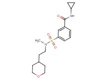 N-cyclopropyl-3-({methyl[2-(tetrahydro-2H-pyran-4-yl)ethyl]amino}sulfonyl)benzamide