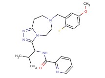N-{1-[7-(2-fluoro-5-methoxybenzyl)-6,7,8,9-tetrahydro-5H-[1,2,4]triazolo[4,3-d][1,4]diazepin-3-yl]-2-methylpropyl}-2-pyridinecarboxamide